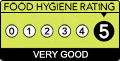 Food hygiene rating 5, Very good, for Donaghy's Real Fish and Chips